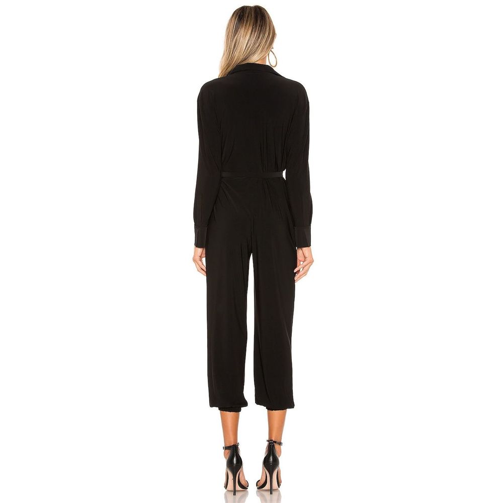 NEW Size M Norma Kamali Shirt Jog Jumpsuit in Black REVOLVE MSRP $165 - Picture 3 of 8